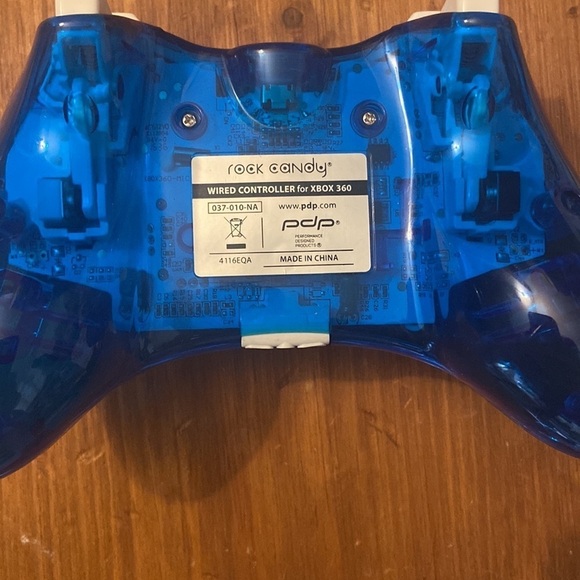Rock Candy Controller Xbox360 Blue no cord UNTESTED T4 - Picture 4 of 4